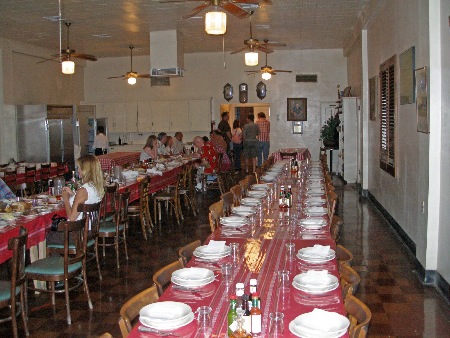 At Noriega Hotel, dining is family style, creating opportunities to meet 