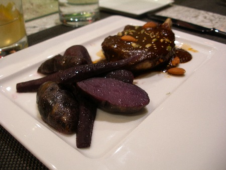 pork-chop-with-mole-black-carrots