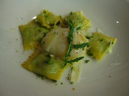 Walter Manzke English Pea Ravioli with Soft Egg