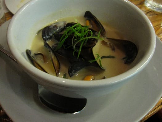 Walter Manzke White Corn Curry Soup with Mussels